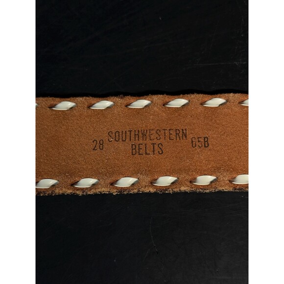 Personalized Andi Western Brown Tooled Leather Belt Southwestern Belts Size 28 main image 10